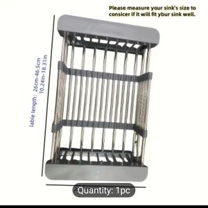 Stainless adjustable dish rack